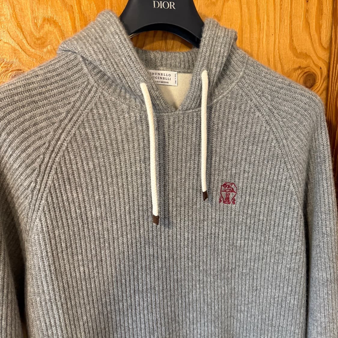 브루넬로 쿠치넬리 24 f/w 리브드 캐시미어 후드  상품이미지4