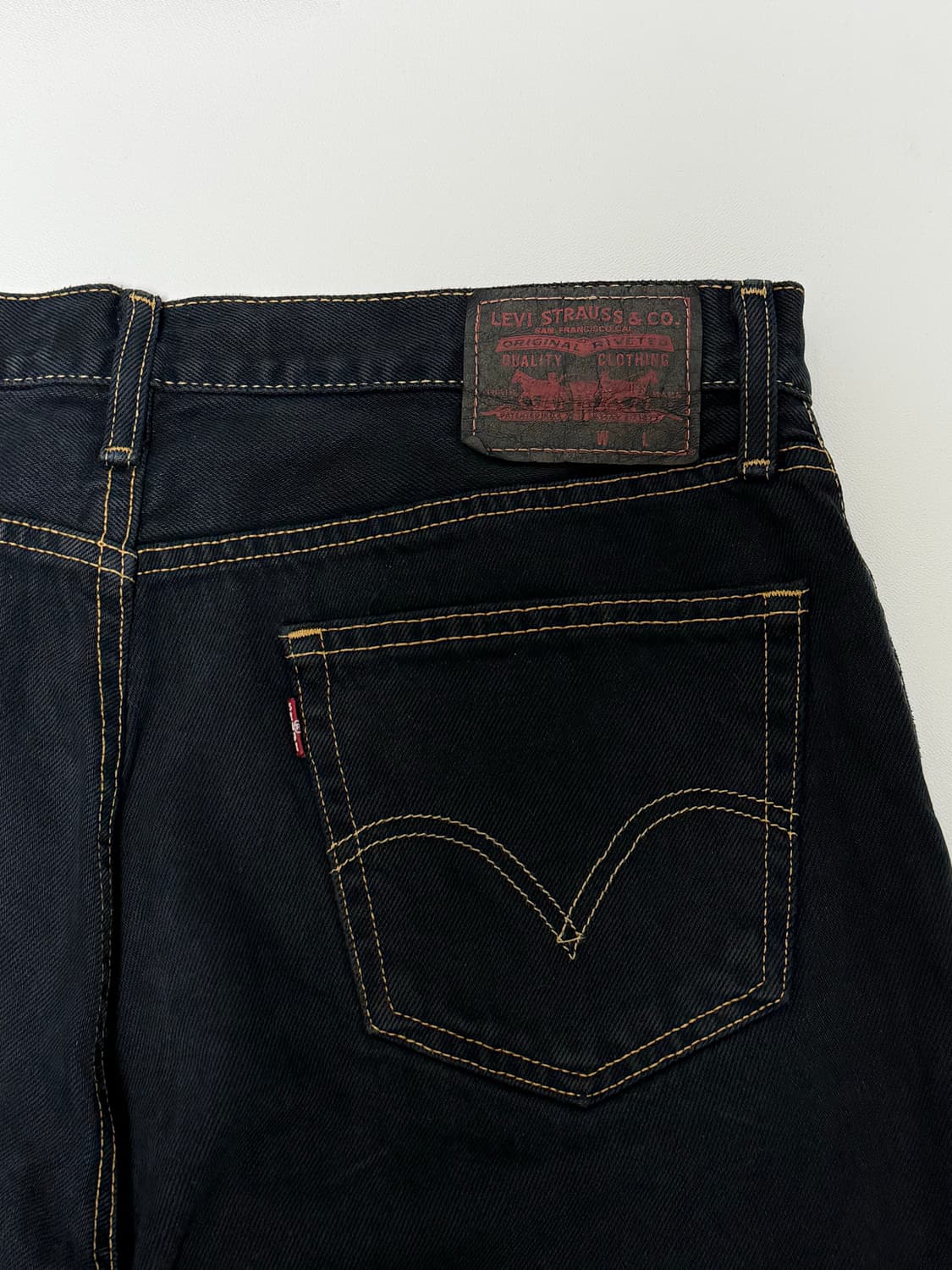 리바이스 505 블랙진 데님팬츠 36x32 상품이미지3