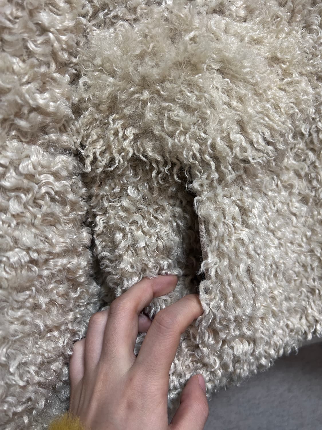 크림 뽀글 퍼 자켓 상품이미지2