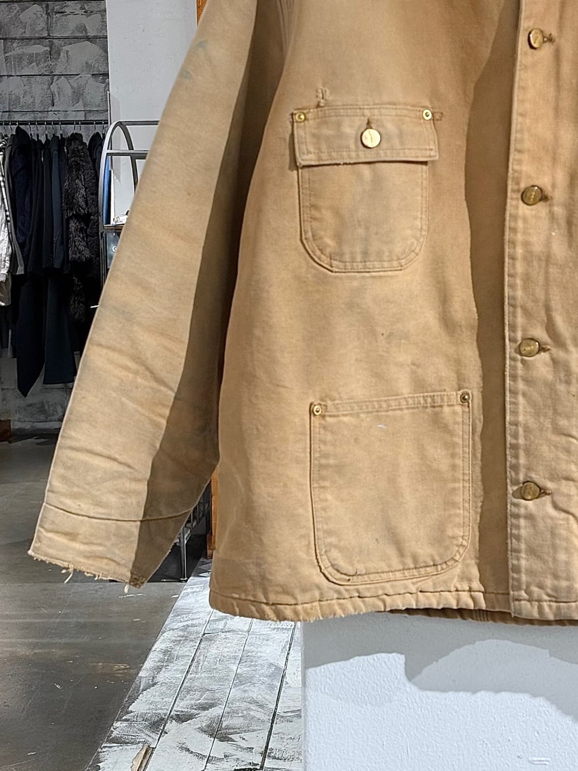 칼하트 90s 베이지 캔버스 초어 자켓 상품이미지4