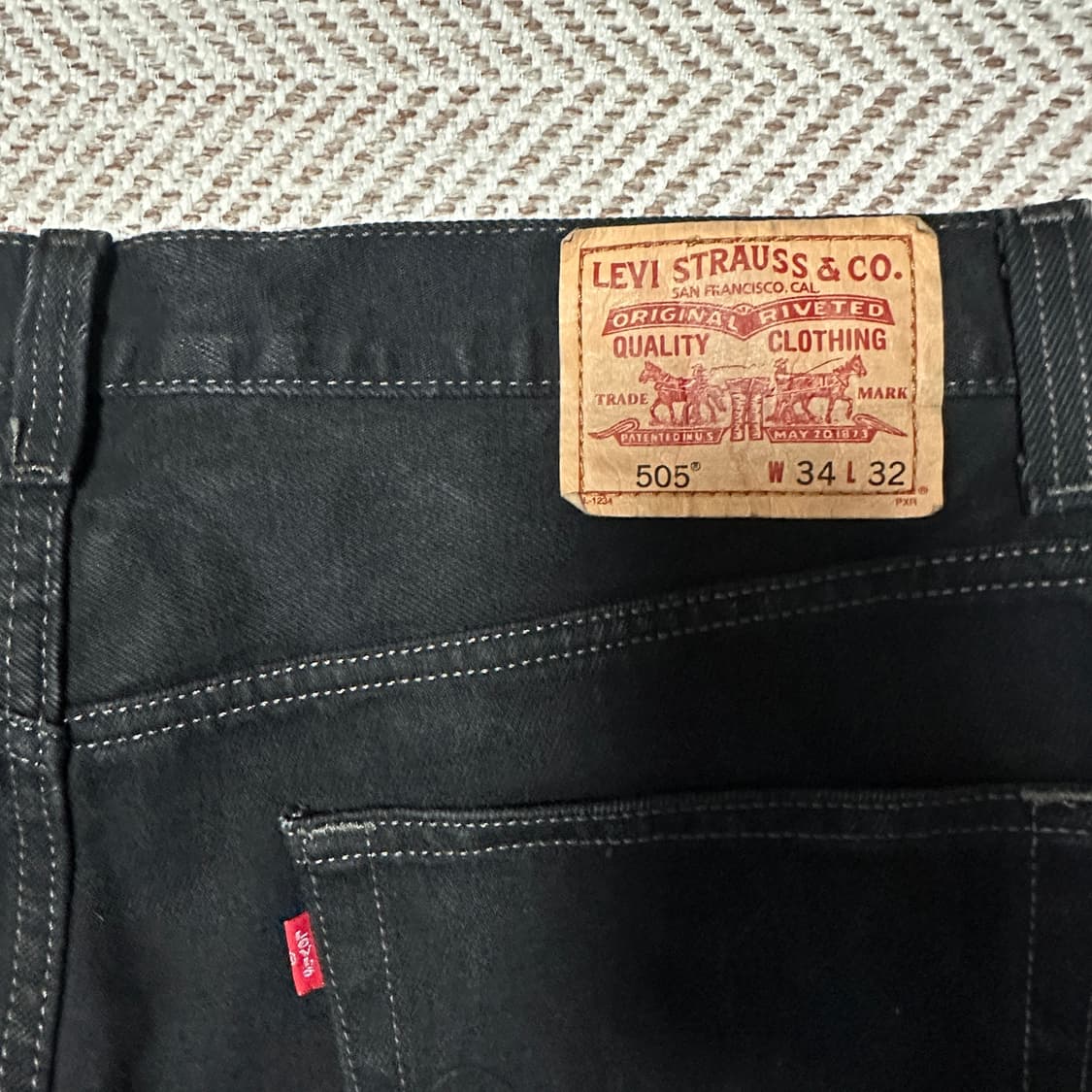 LEVI'S 505 black denim pants work 상품이미지3