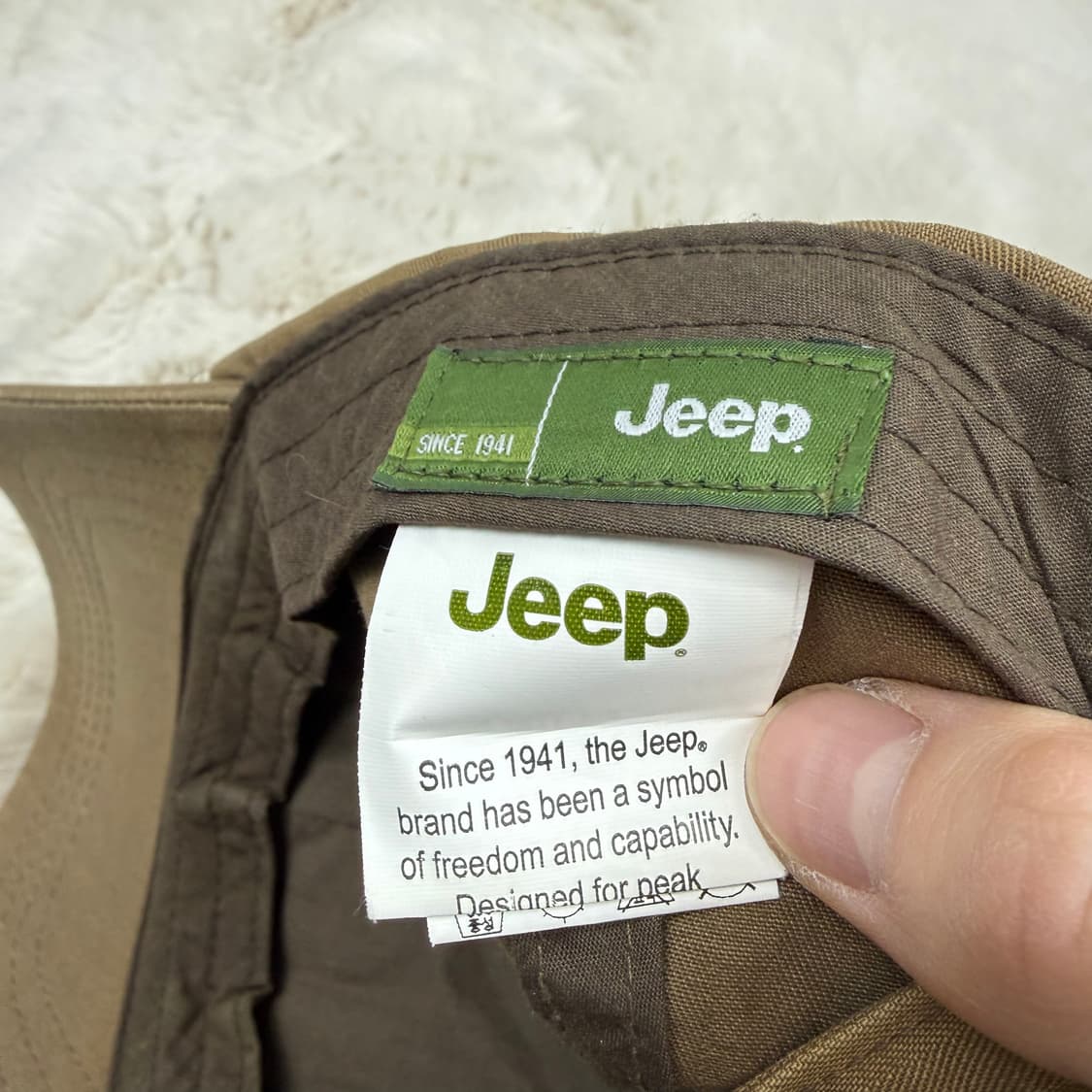 F) 지프 자수로고 볼캡 베이지 상품이미지5