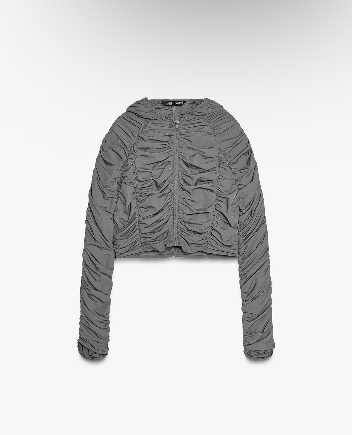 Zara 자라 링클 주름 나일론 크롭 자켓 오픈와이와이 상품이미지1
