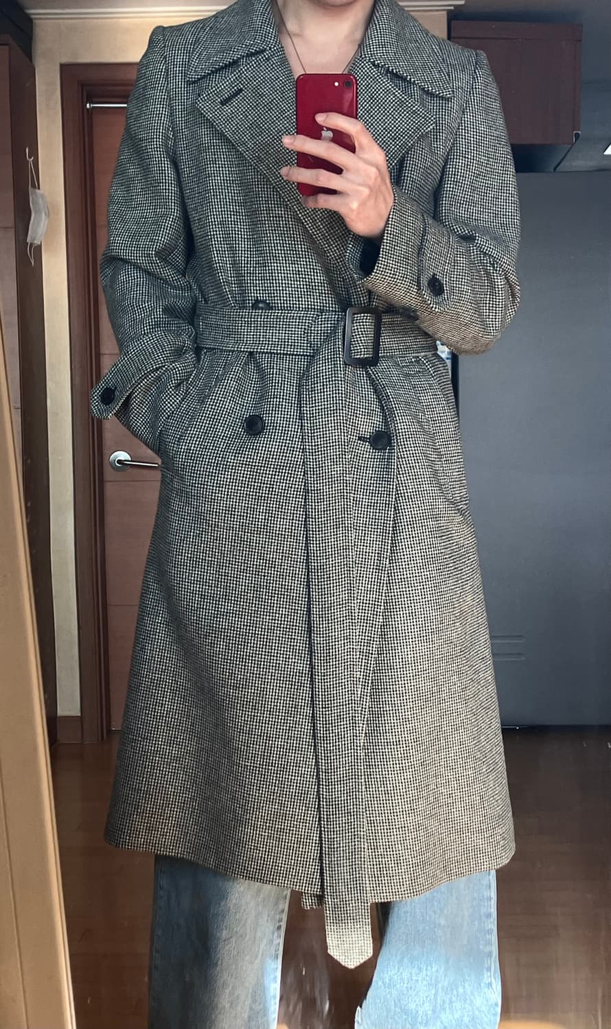 드리스반노튼 트위드 롱코트 상품이미지3