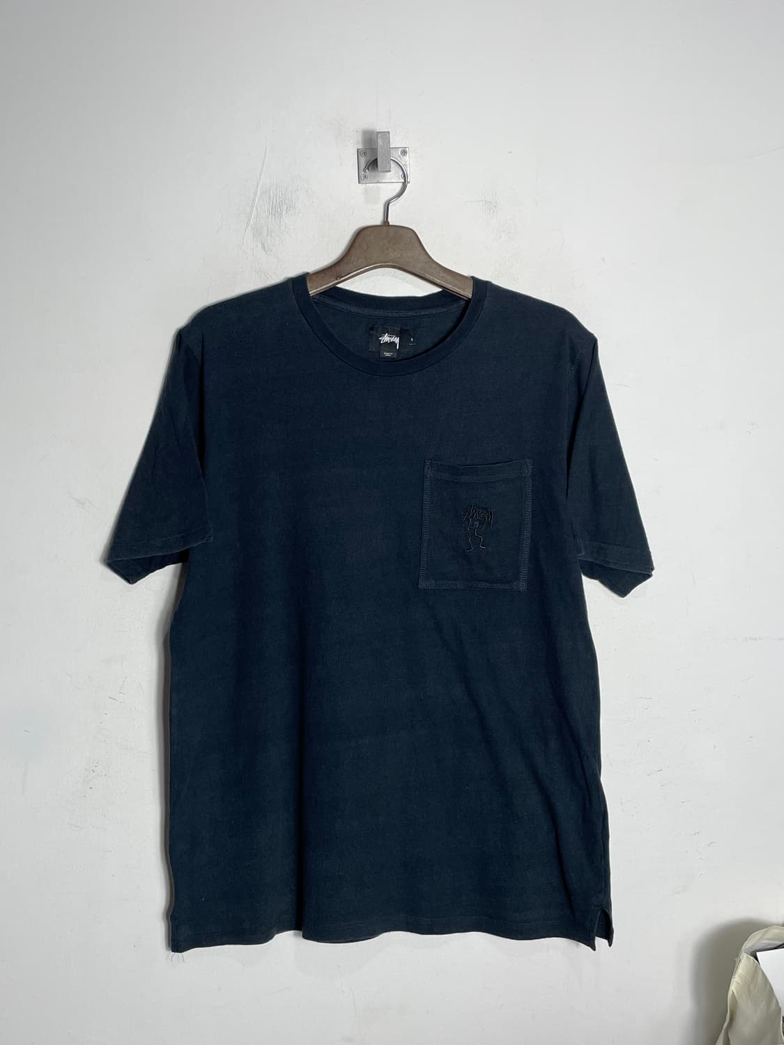 스투시 포켓 반팔 티셔츠 블랙 상품이미지1