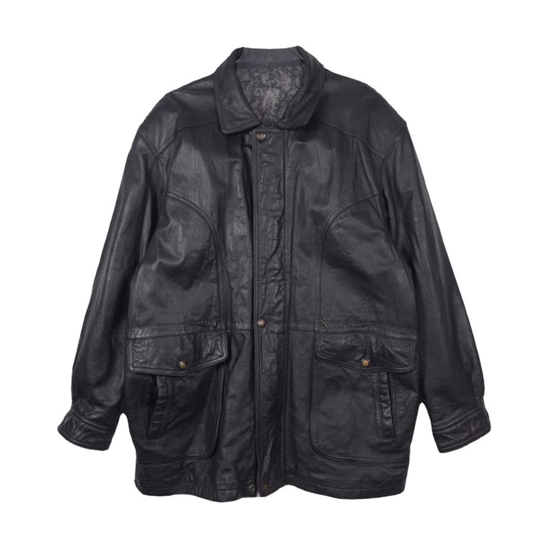 빈티지 리얼 양가죽 페이즐리 안감 카코트 상품이미지1