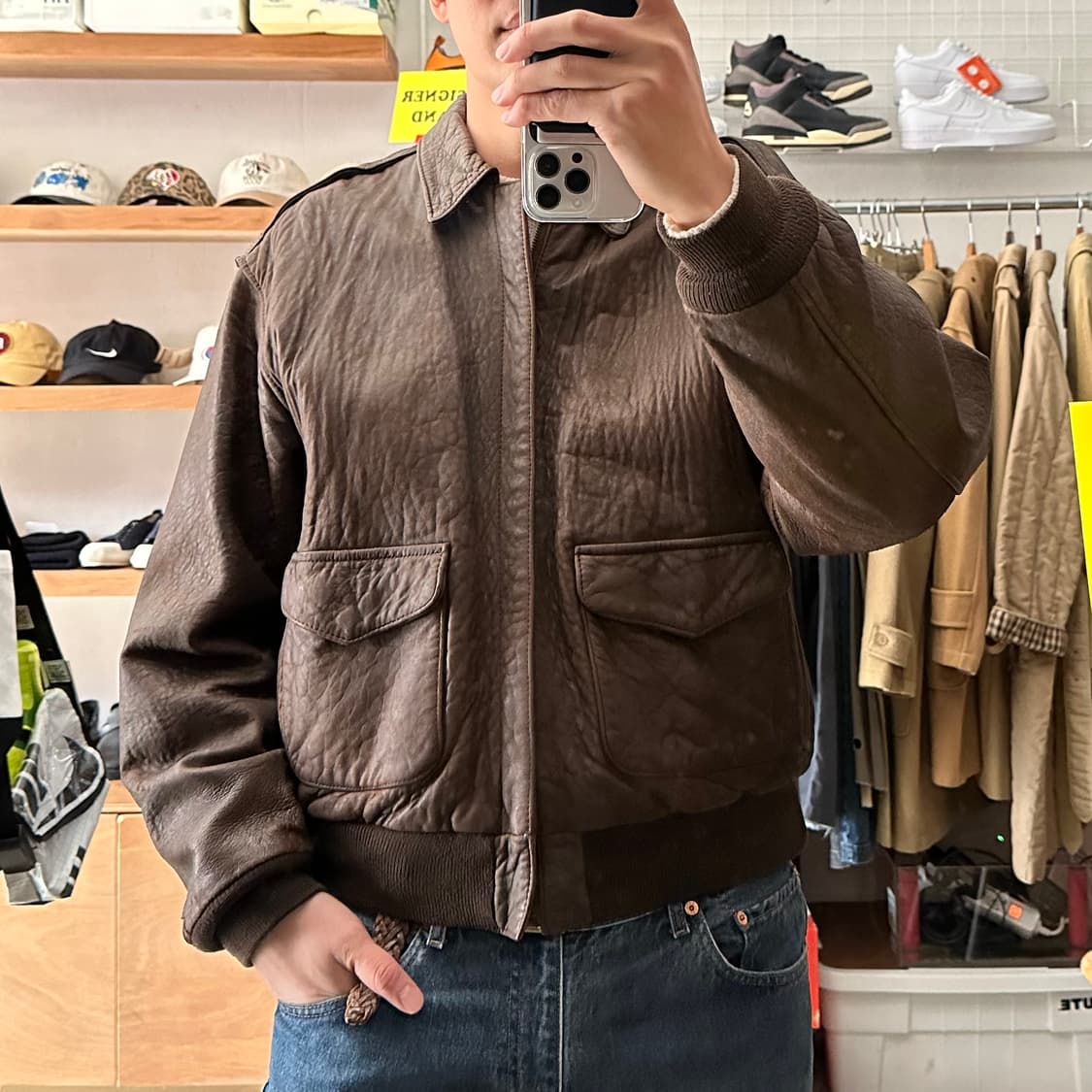 80’s 아비렉스 A-2 레더자켓 (Made in USA) 상품이미지10