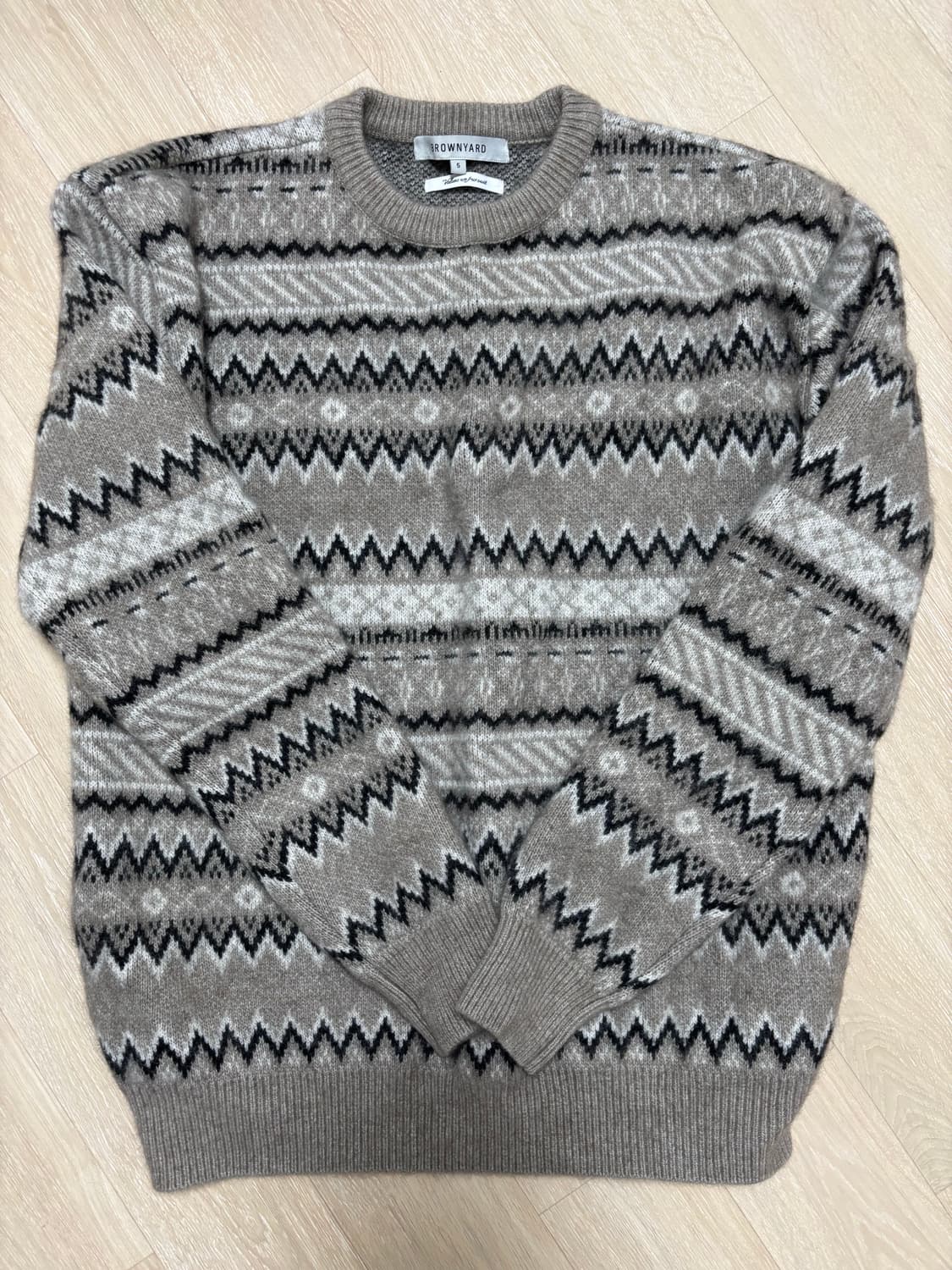 페어 아일 스웨터 브라운야드 상품이미지2