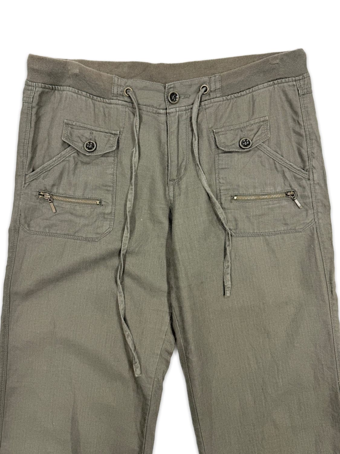 빈티지 카키 2way 카프리 팬츠 상품이미지4