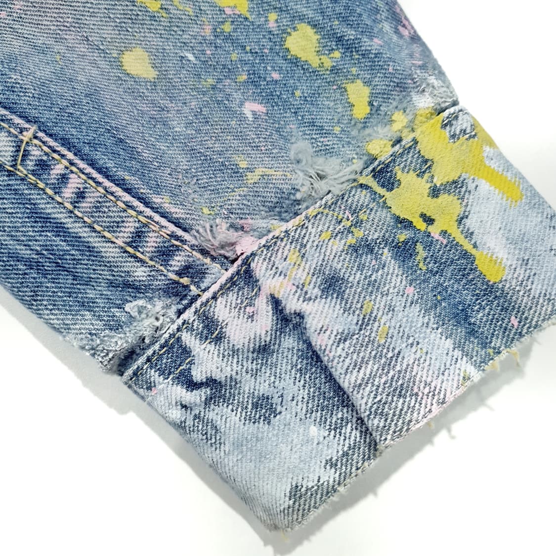 lee 70s 데님 트러커 자켓 페인팅 커스텀 100~105 상품이미지5