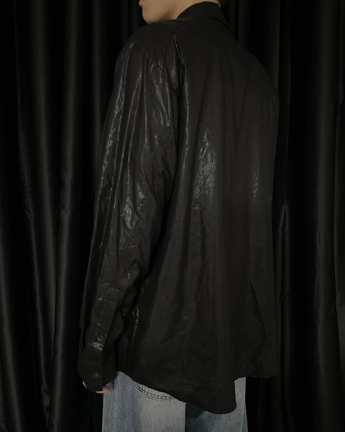 Spelledit Shiny Wrinkle Shirts 상품이미지1