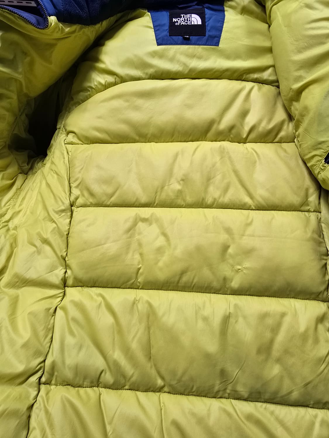 (100) 노스페이스 블루/네이비 후드 구스다운 패딩 자켓 상품이미지3
