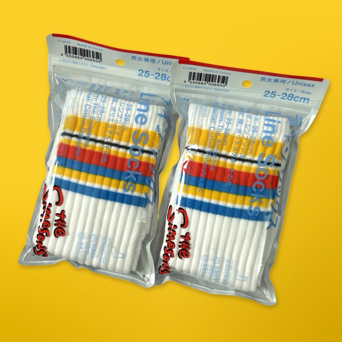 새상품) 패밀리마트x심슨 남성양말 2ea 세트 상품이미지1