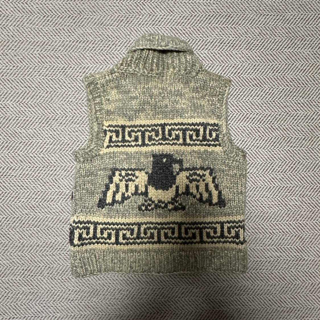 VINTAGE canada made cowichan knit vest 상품이미지2