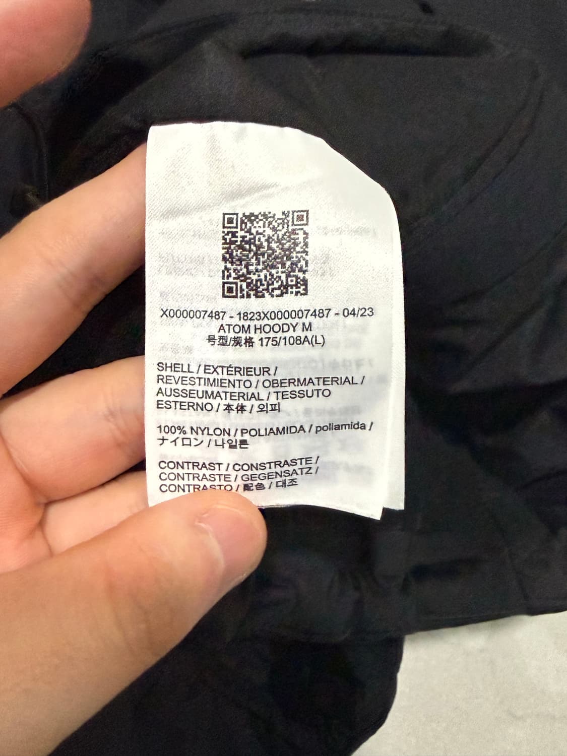 [당일출고,크림판 정품] 아크테릭스 아톰 후디 L 상품이미지5