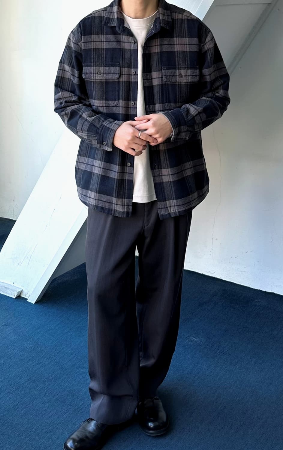 Inner fleece cpo design check blouson 상품이미지10