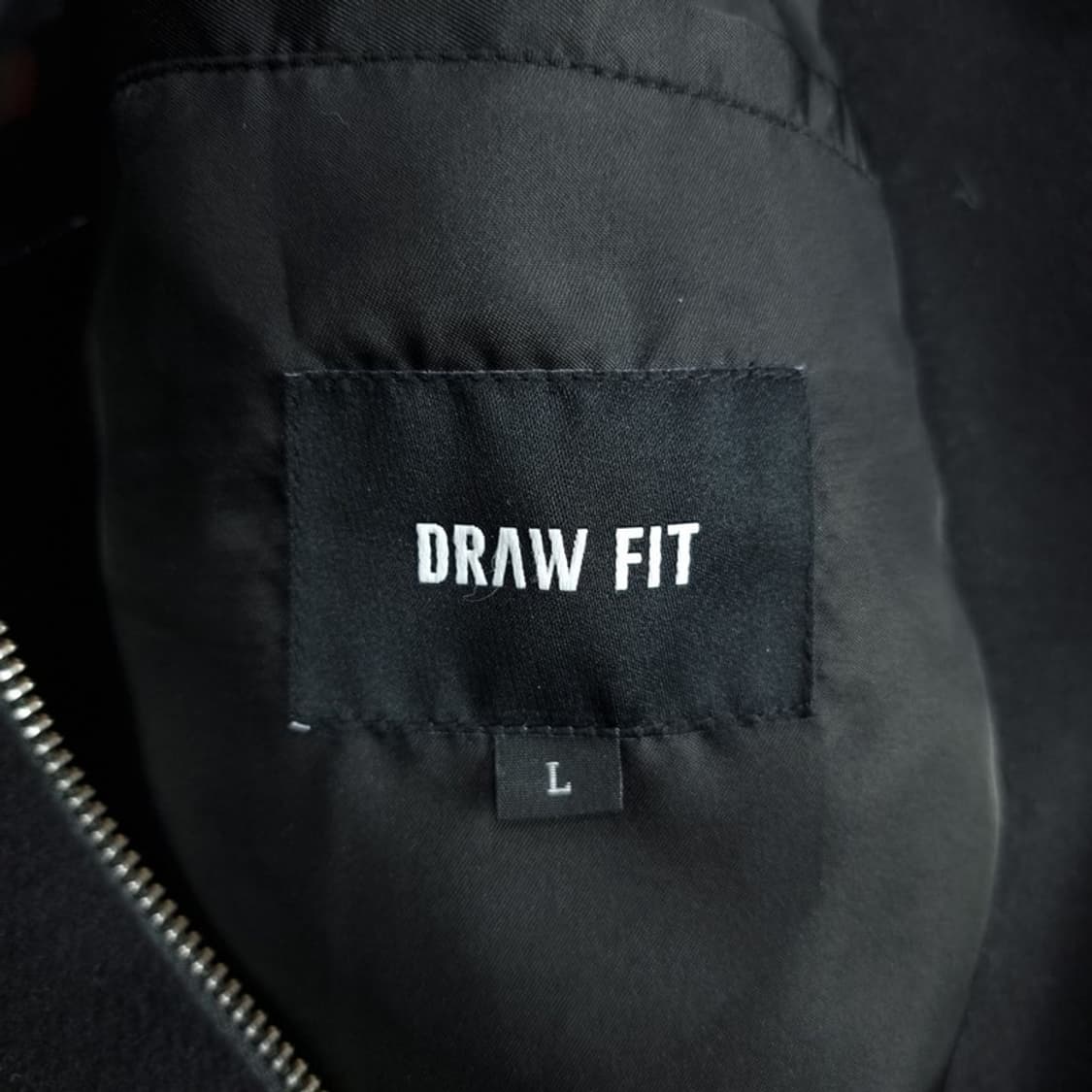 [드로우핏] 울 블랜디드 오버핏 미니멀 모직 블루종 자켓 M19225 상품이미지8