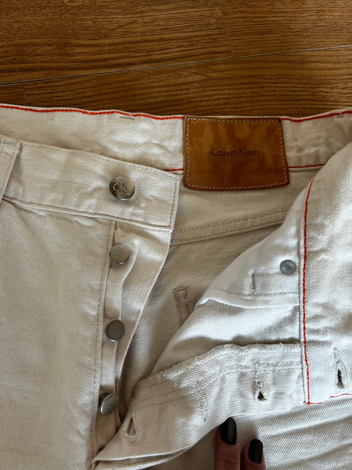캘빈클라인 제니 베이지 데님 팬츠 (정품) 상품이미지1