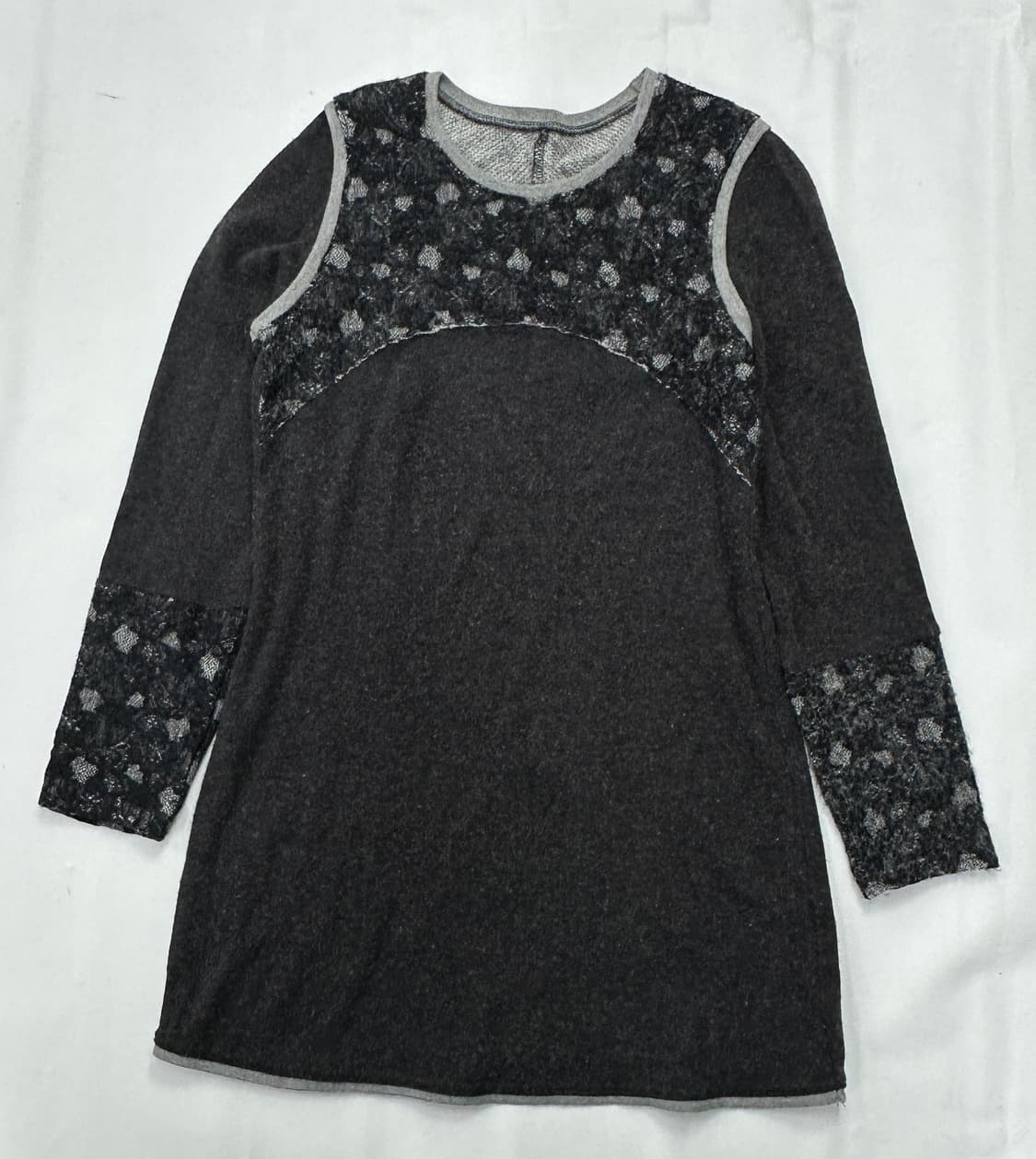 🐾사와코의 무채색 여리 데이트코디세트🐾 니트 머플러 미디스커트 상품이미지2