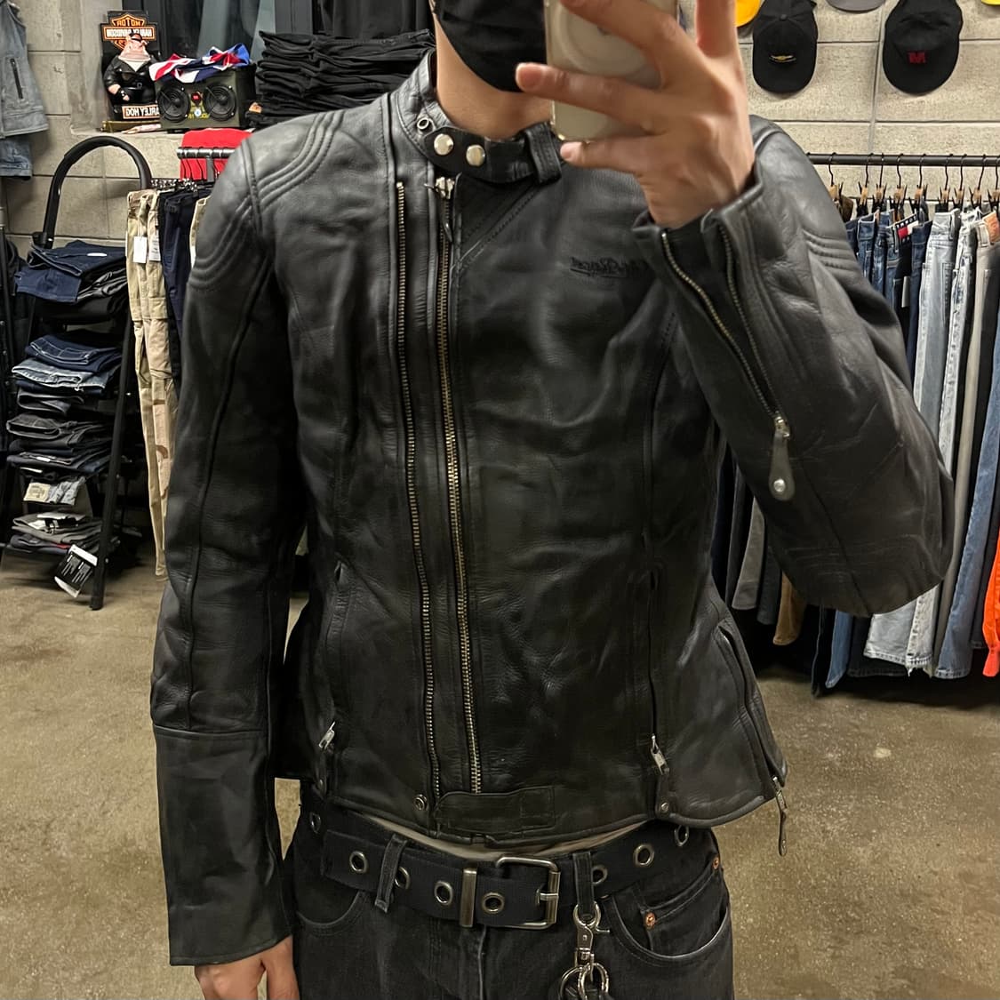 Cafe racer 가죽 라이더 자켓 (100) 상품이미지8