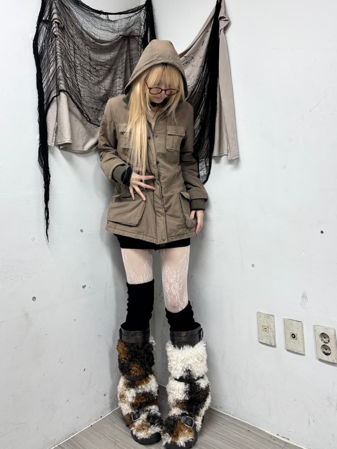 Y2K Grunge Multi Pocket Hoodie Jacket 상품이미지2