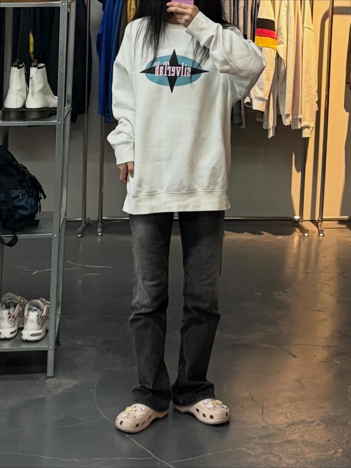 리바이스 실버탭 그래픽 크루넥 스웨트셔츠 A2801 상품이미지1