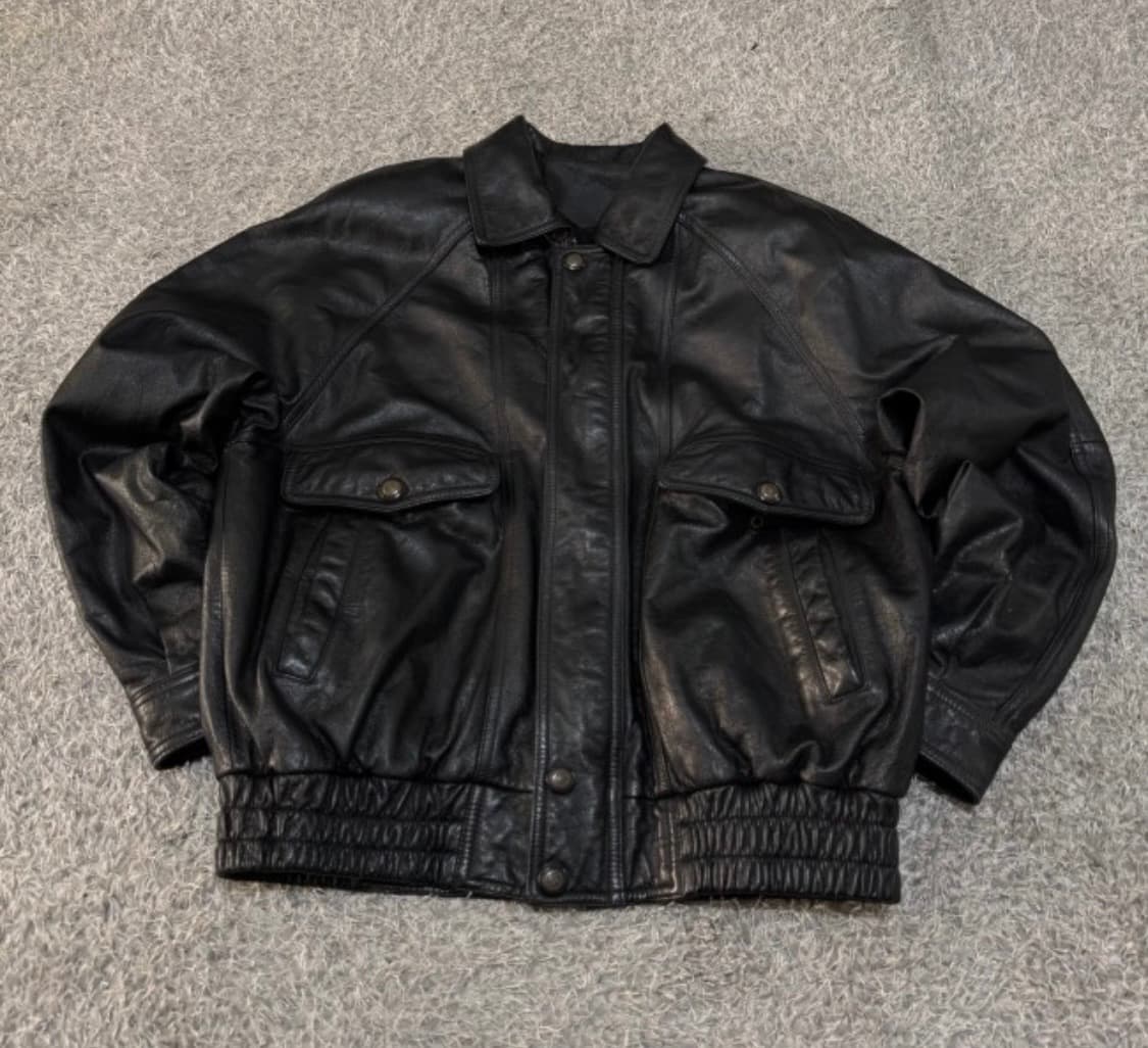 빈티지 가죽 봄버자켓 상품이미지1