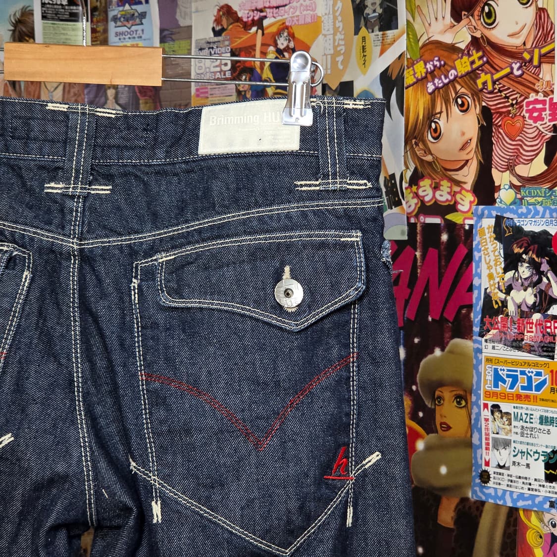빈티지 생지 스티치 포켓 데님 팬츠 상품이미지3