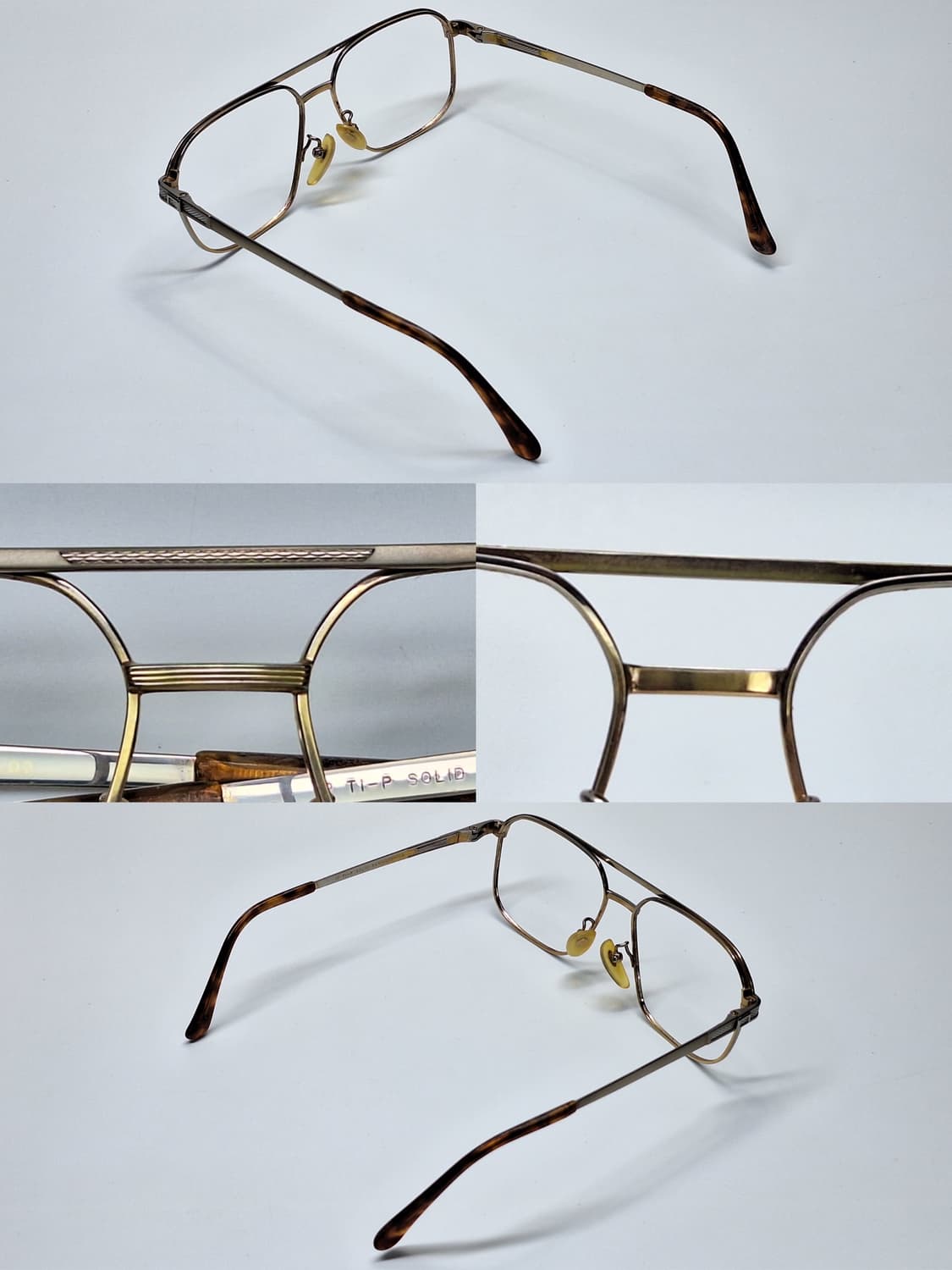CONTINENTAL XO-02 이온금도금 티타늄 투브릿지 안경테 빈티지 상품이미지9