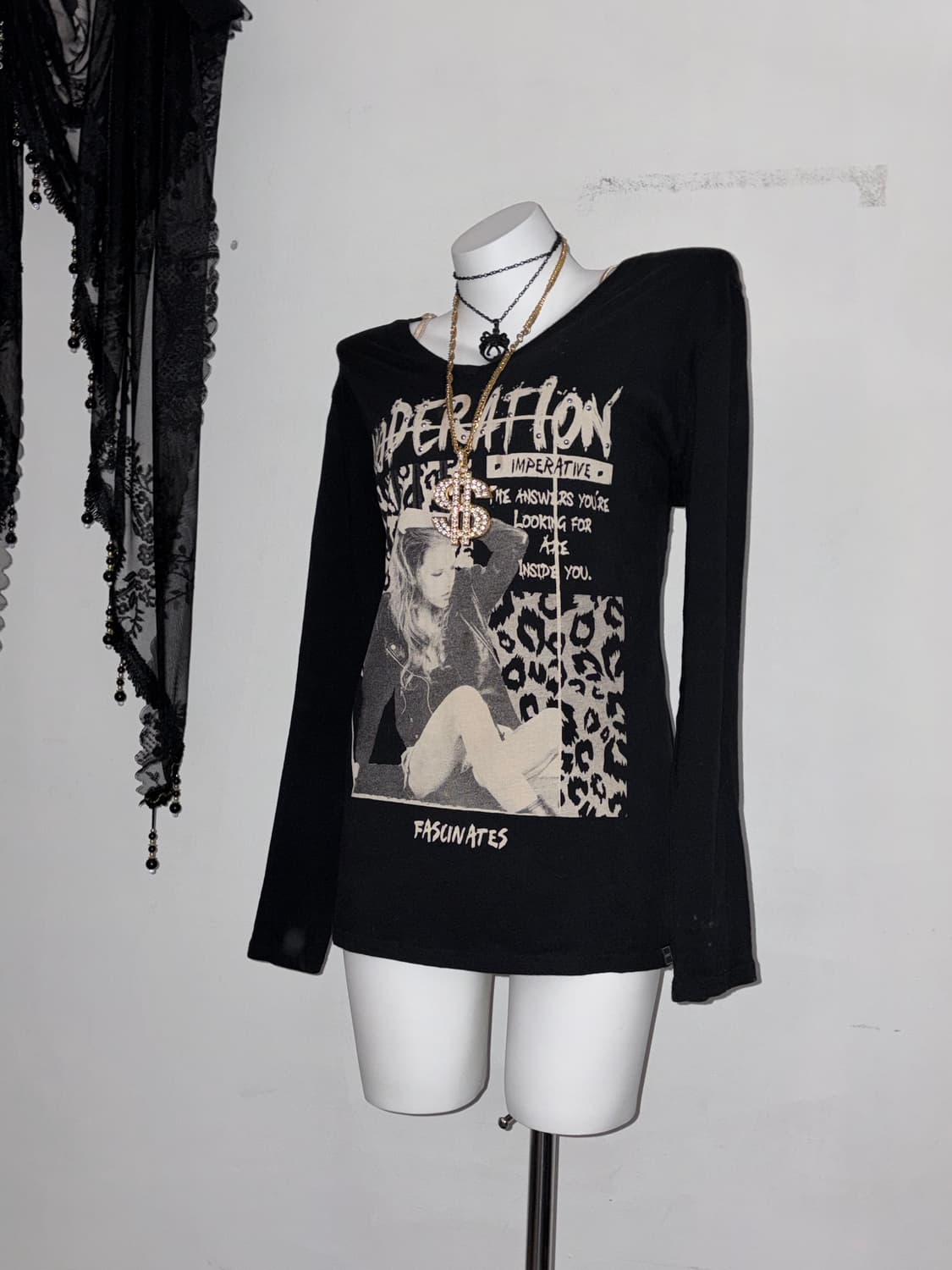 와투케 오네갸루 롱슬리브 레오파드 호피 상품이미지2