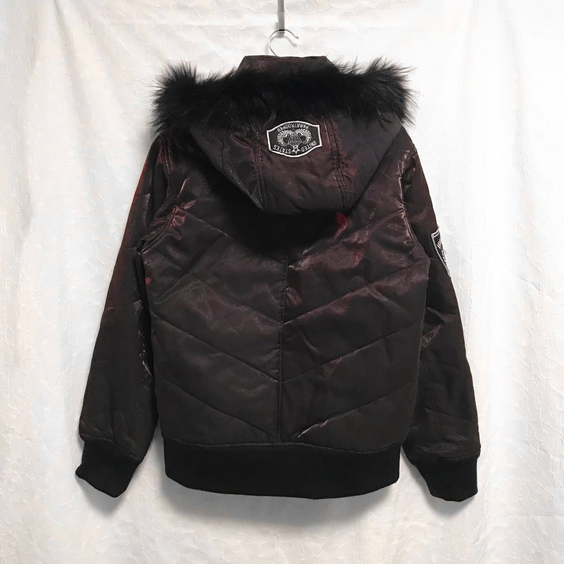 택포•빈티지 vkei 펑크 퍼 후드 투웨이 집업 패딩 상품이미지2