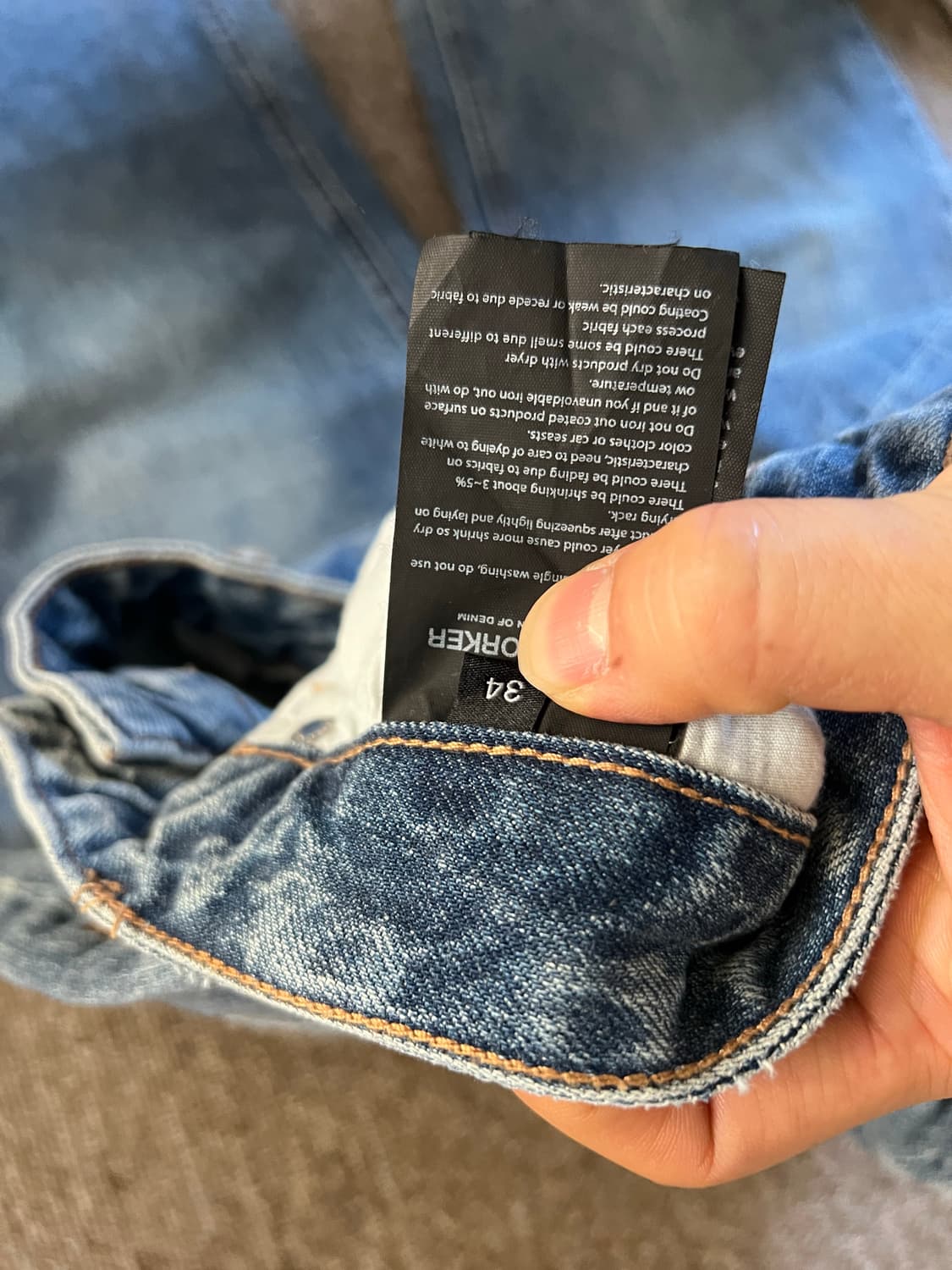 피스워커 데님 청바지 34 상품이미지4