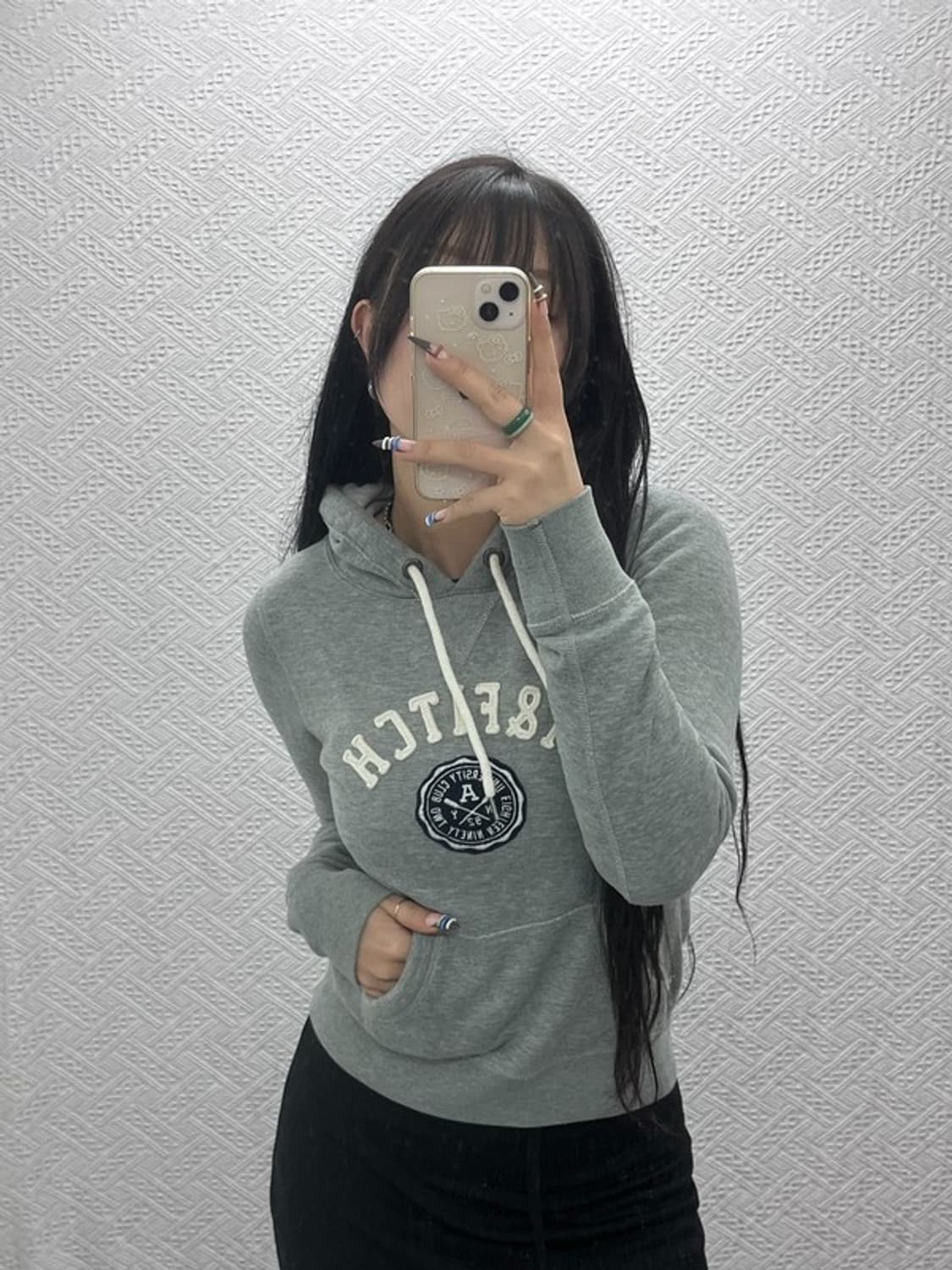 아베크롬비 Y2K 올드스쿨 빈티지 약기모 후드티 XS C07899 상품이미지1