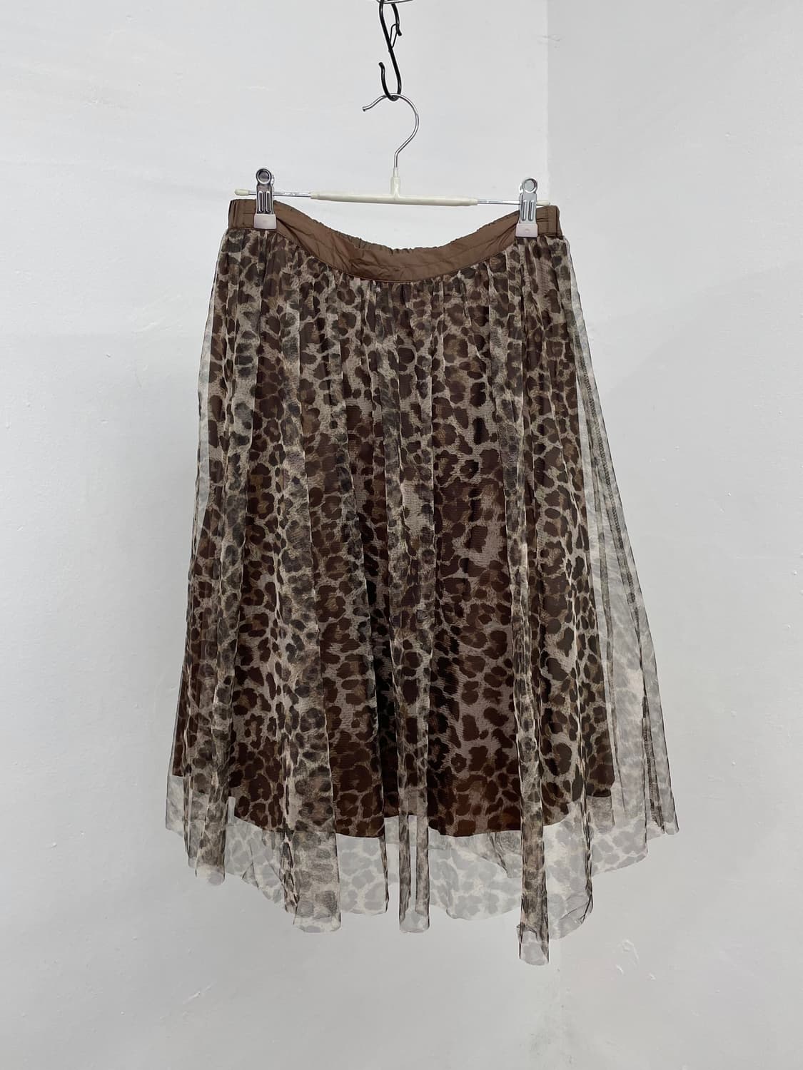 갸루 호피 샤 스커트 상품이미지5