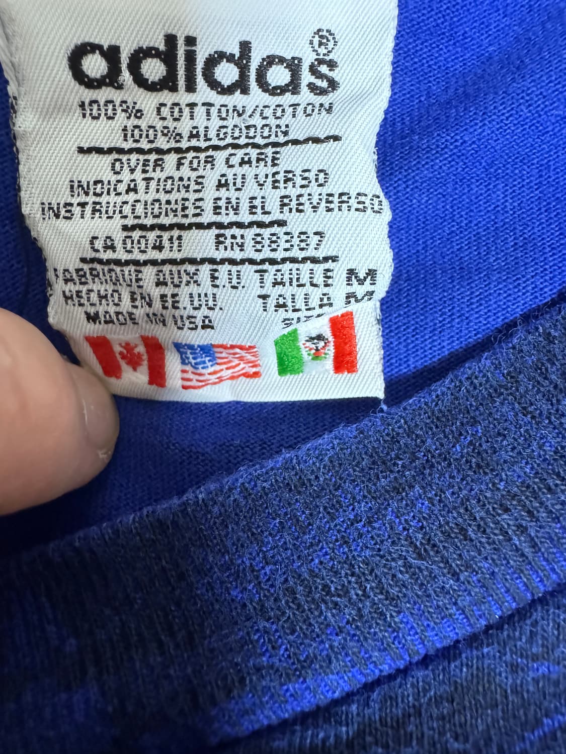 빈티지 90s 아디다스 올드 아디다스 트레포일 티셔츠 M 상품이미지5