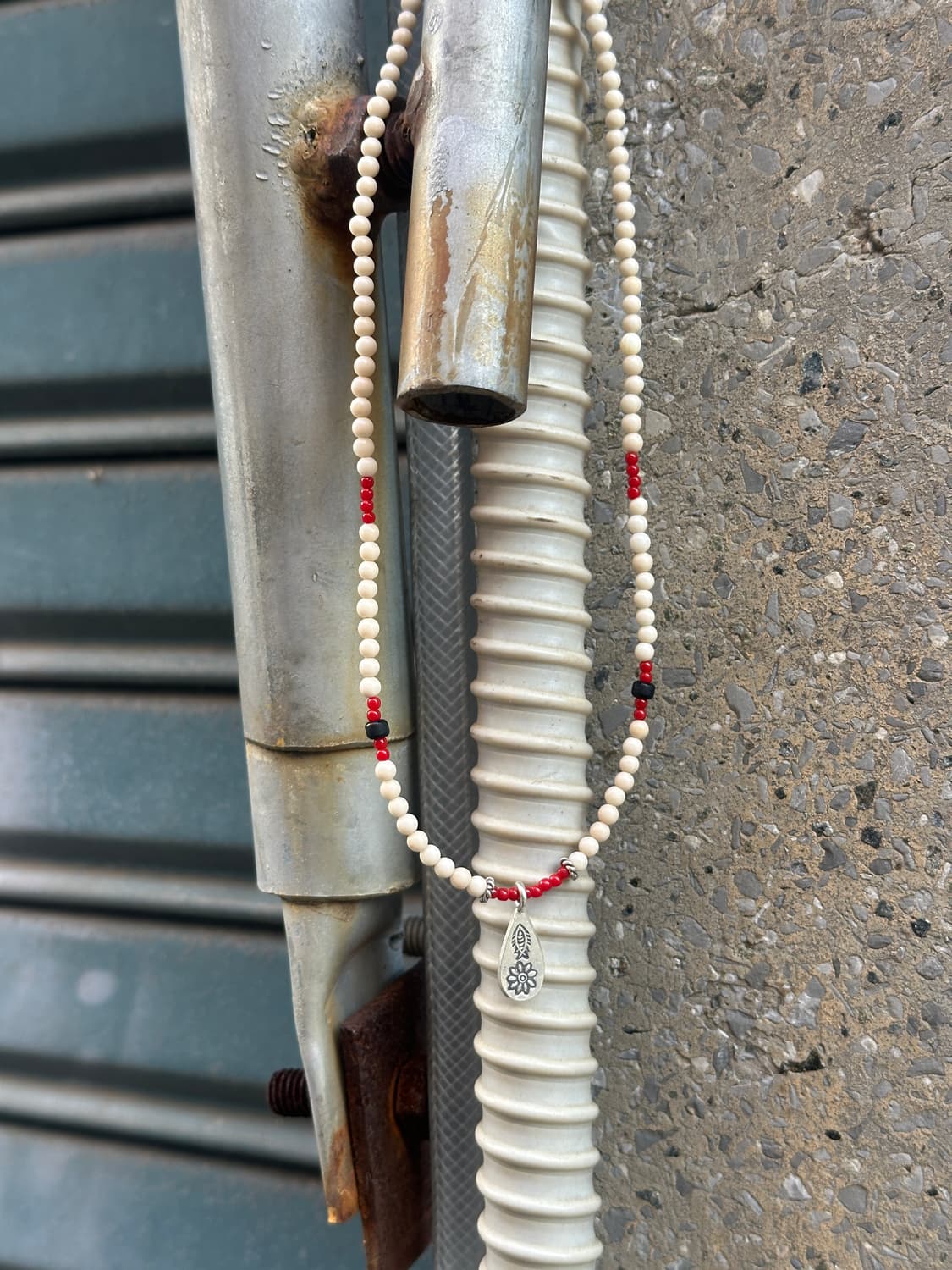 Red Seed Trail 925silver Necklace 상품이미지2