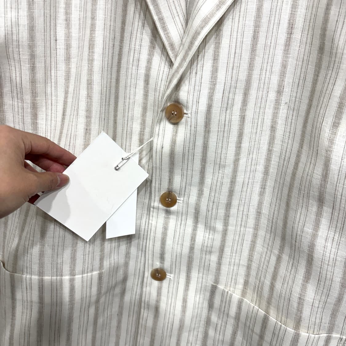 [새상품] 린넨 스트라이프 블레이저 상품이미지3