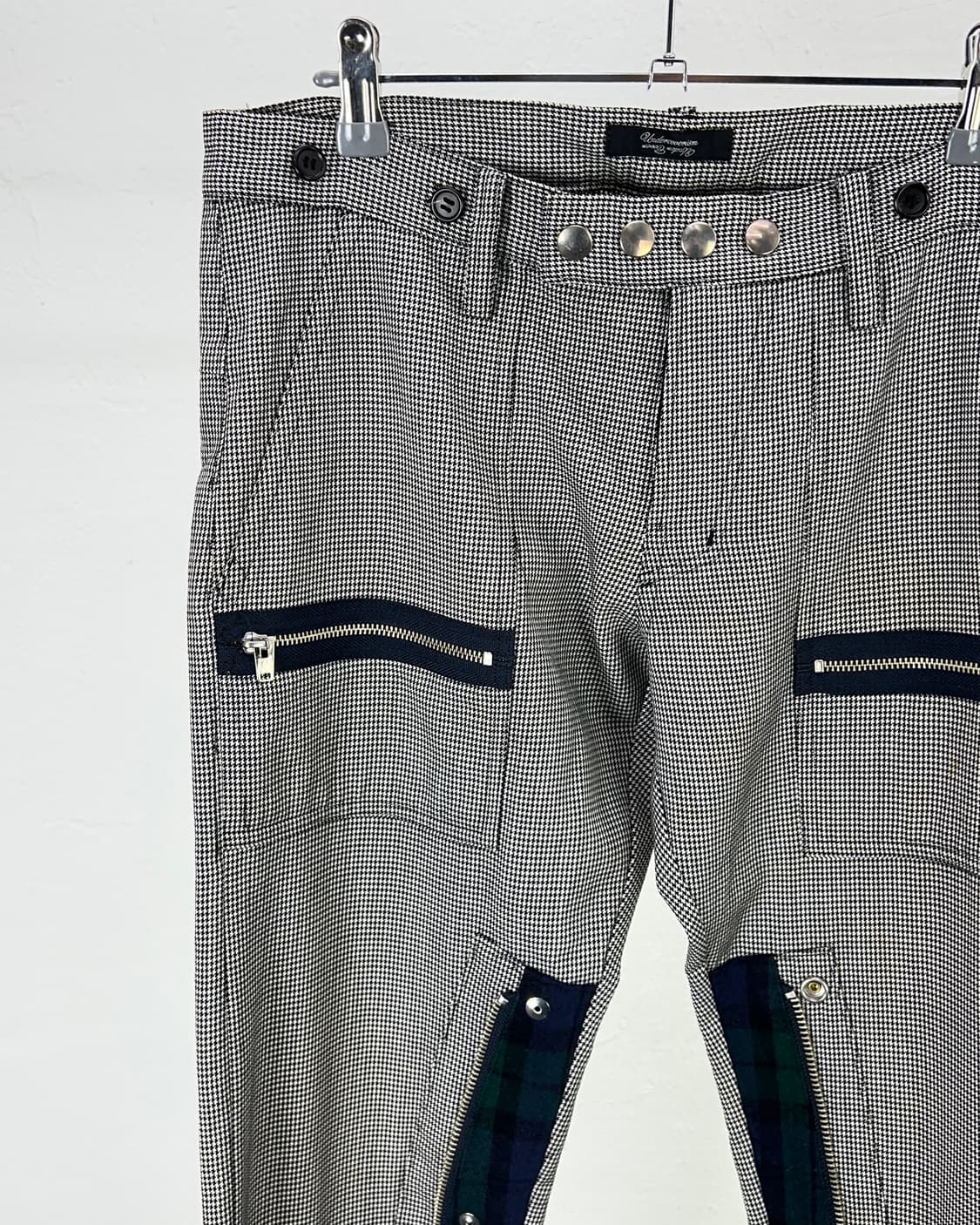 언더커버 08AW 기믹 멀티 지퍼 하운드 투스 트라우저 팬츠 상품이미지2