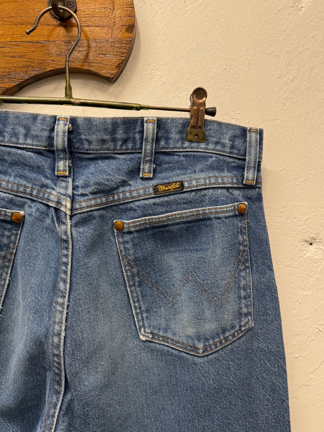 31.5) 90s USA Wrangler Mid Blue Regular  상품이미지3