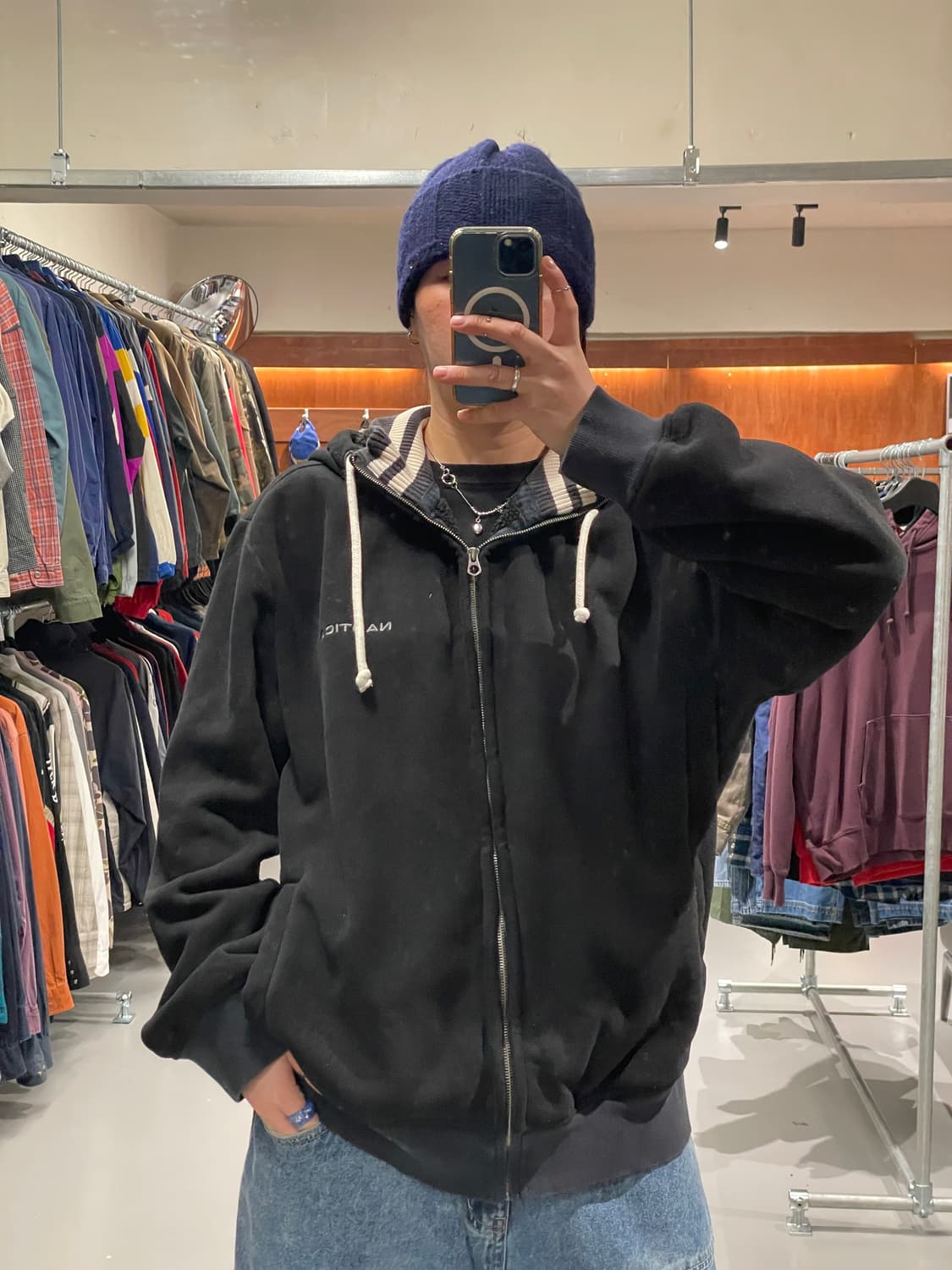 노티카 플리스 후드 집업 상품이미지1