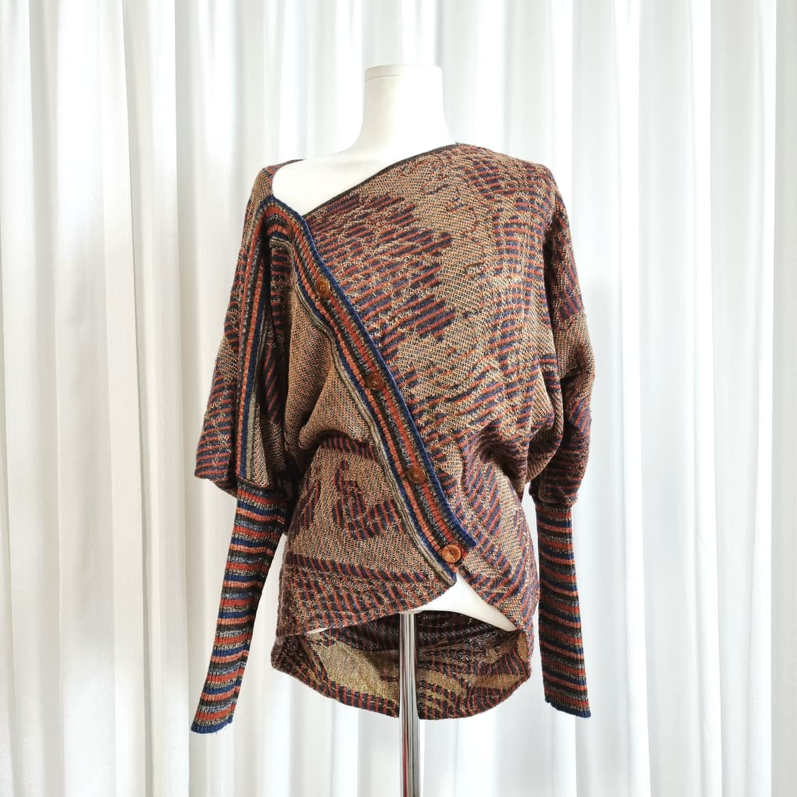 비비안웨스트우드 골드사믹스 오버핏 언발란스 가디건 (프리사이즈) 상태최상 상품이미지1