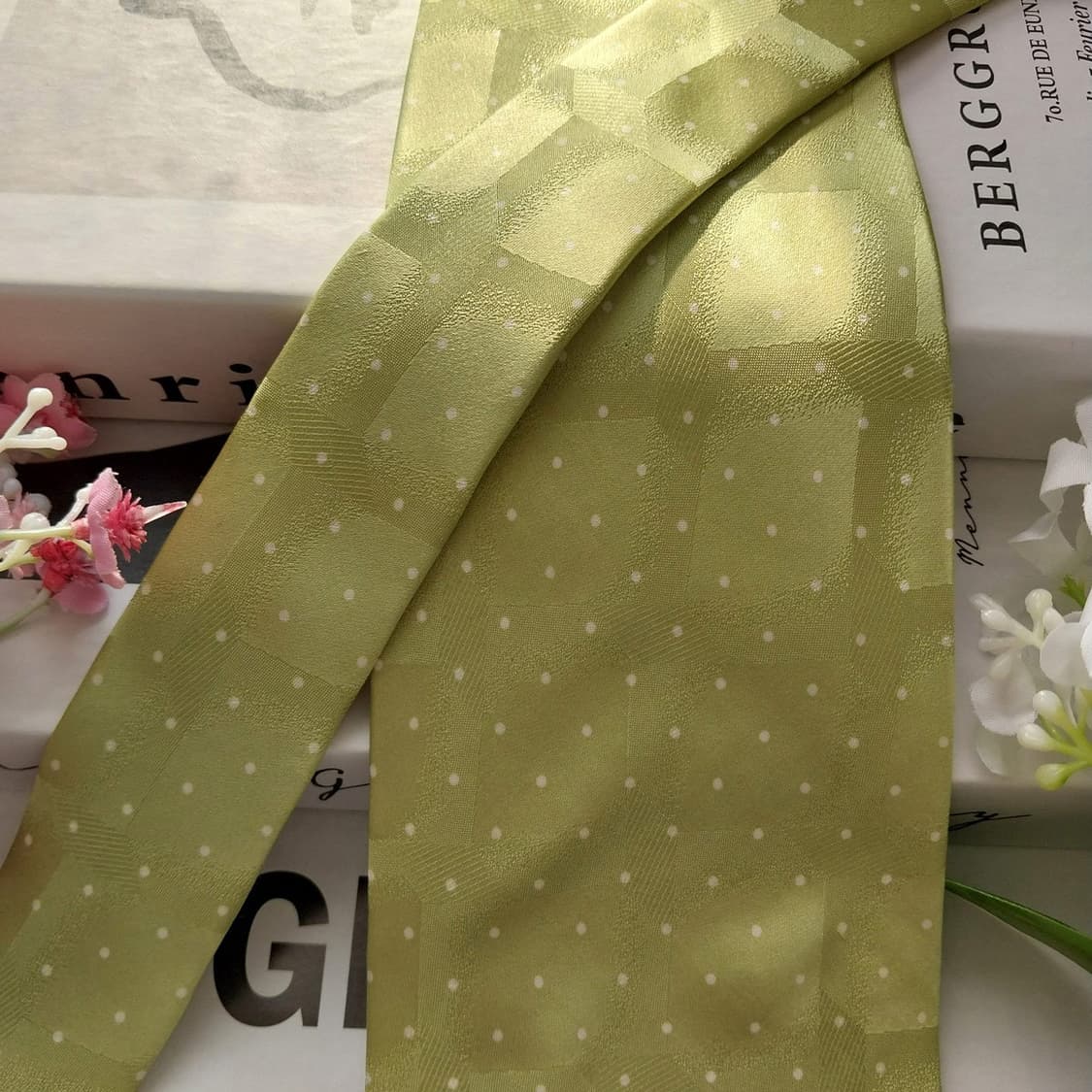 발망 실크 미니 도트 지오메트릭 넥타이 9.8cm A+~A등급 K1601 상품이미지4