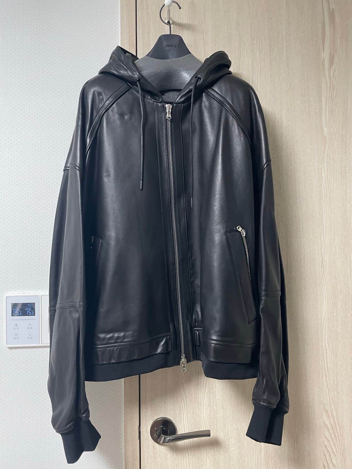 준지 24fw 289 가죽후드 마원, 52사이즈 상품이미지1