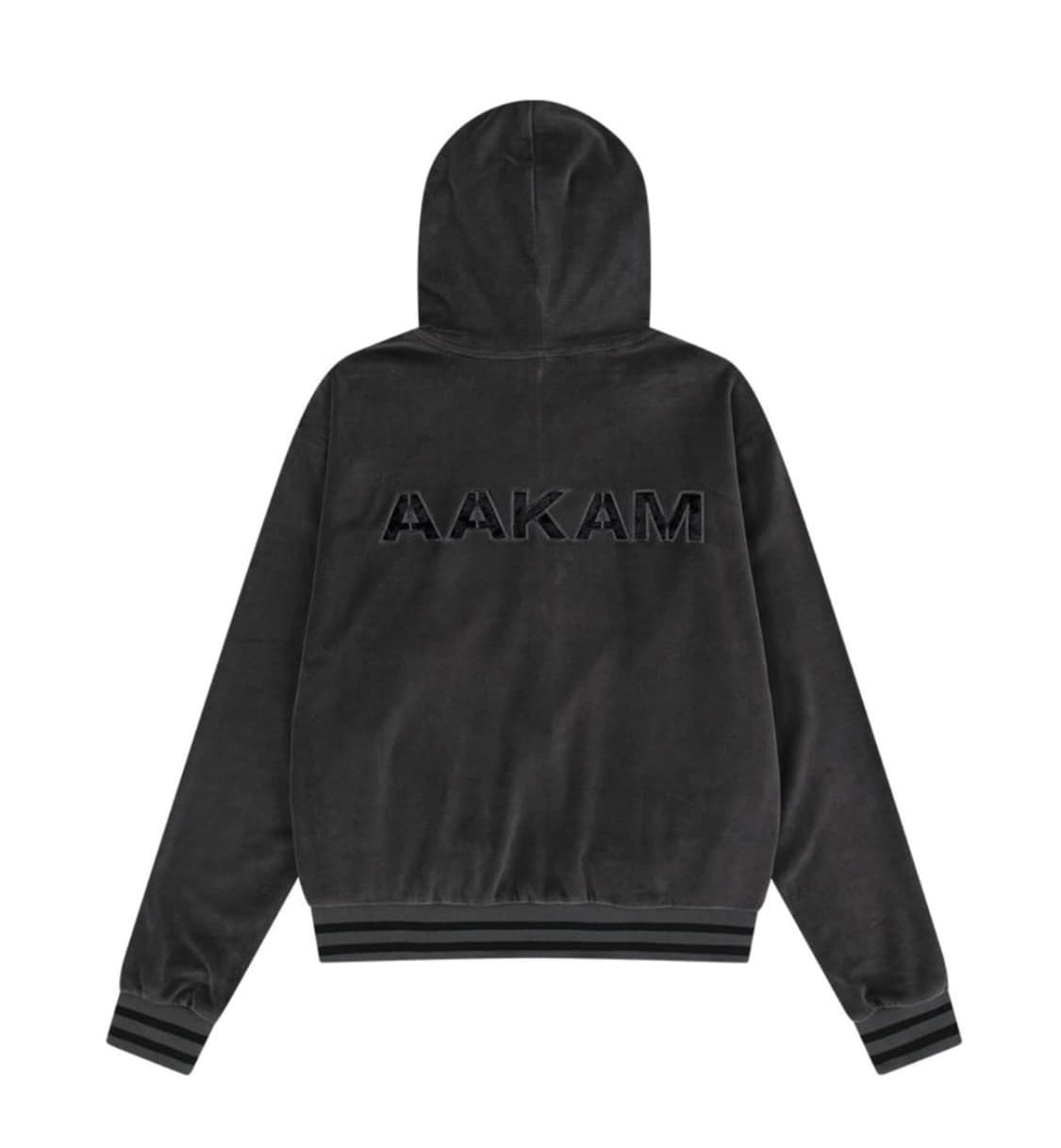 98 Patch Velour Zip-Up Hoodie (Dark Gray 상품이미지2