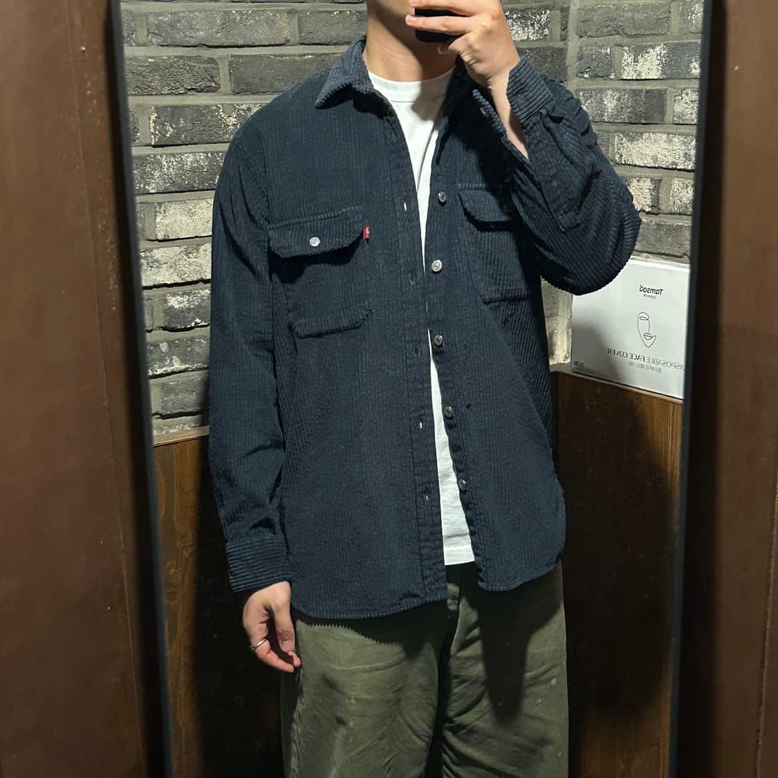 S) 리바이스 투포켓 코듀로이 워크 셔츠 자켓 T버튼 타입 상품이미지8