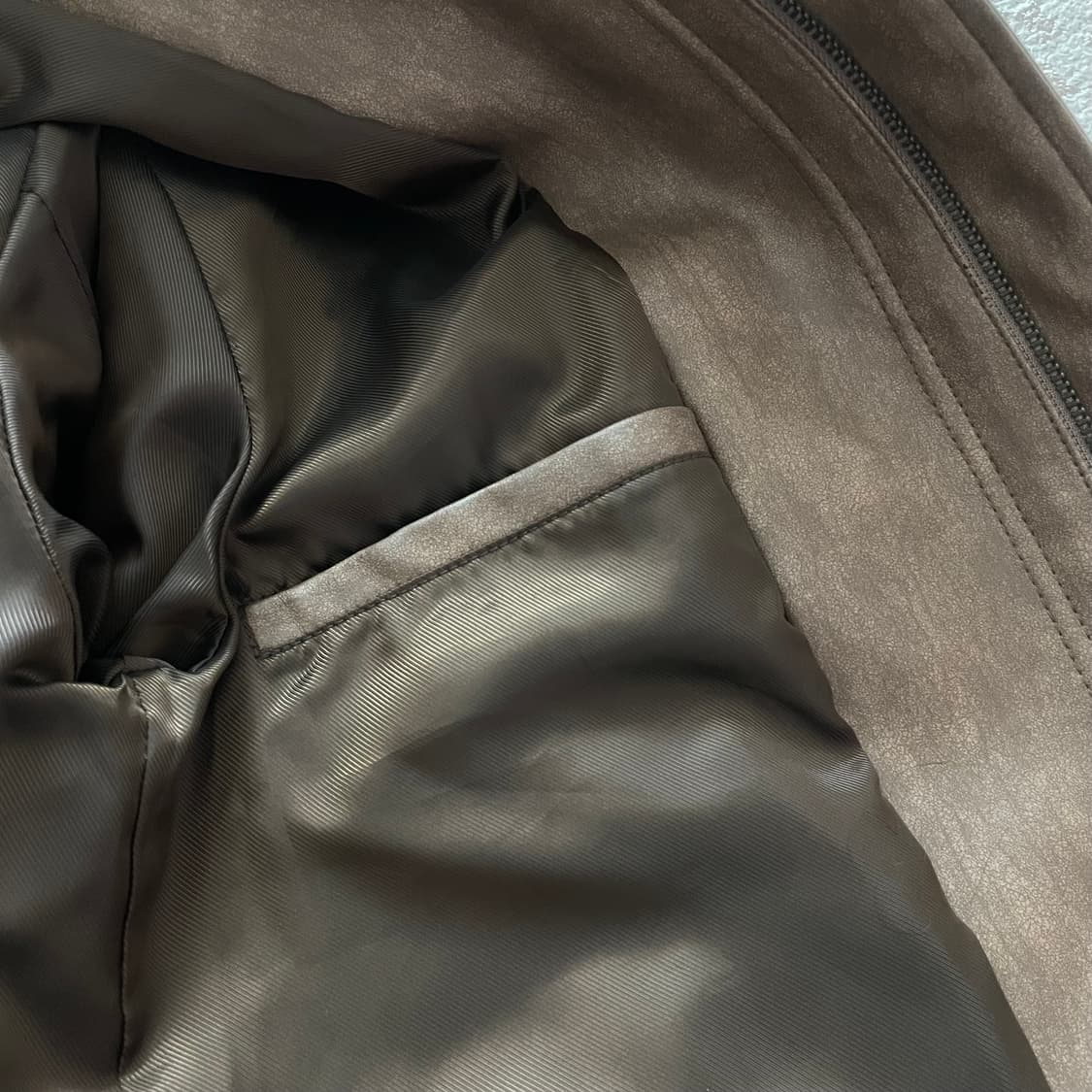 브라운 레더 자켓 상품이미지3