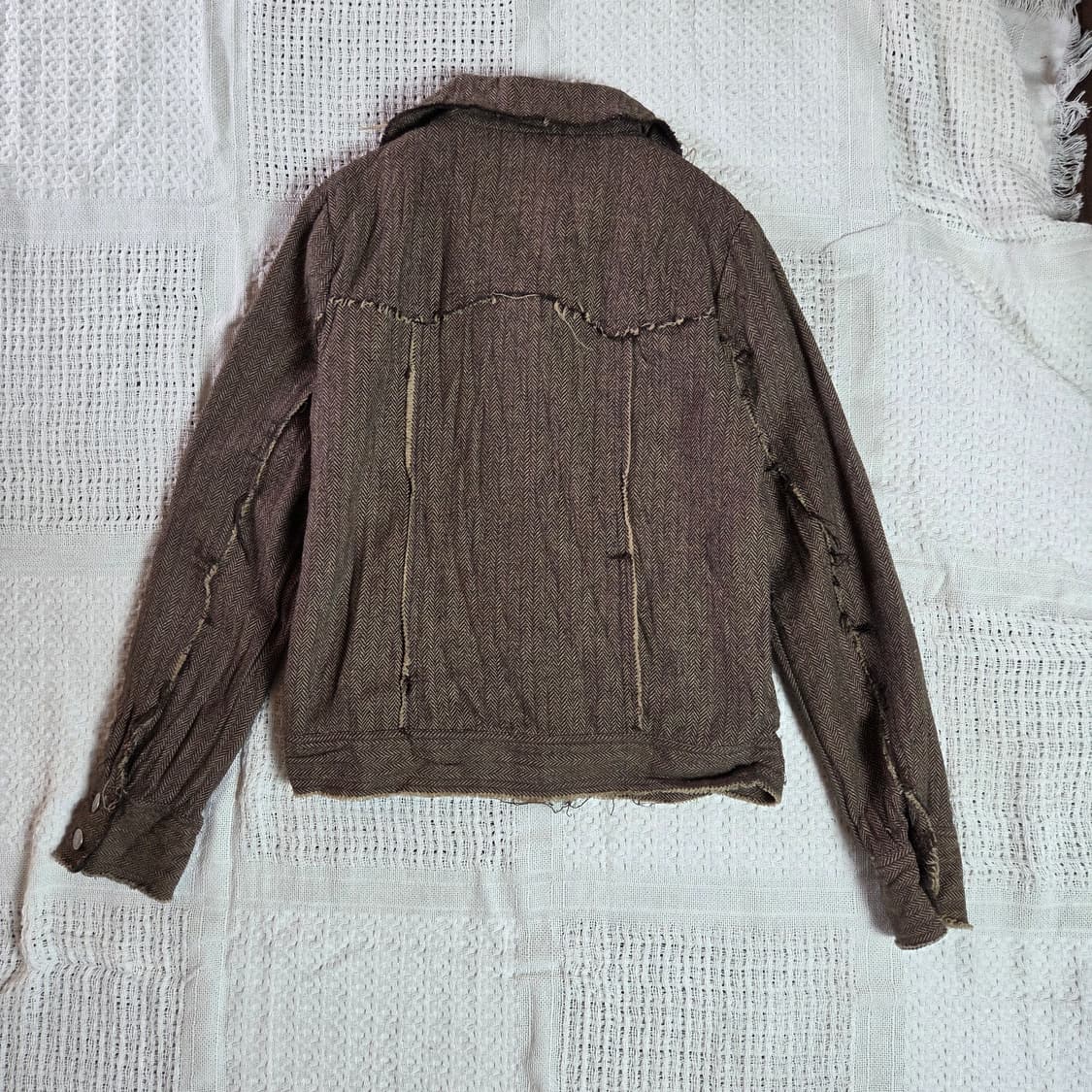 [Style Operation] 빈티지 데미지 헤링본 트러커자켓 상품이미지2