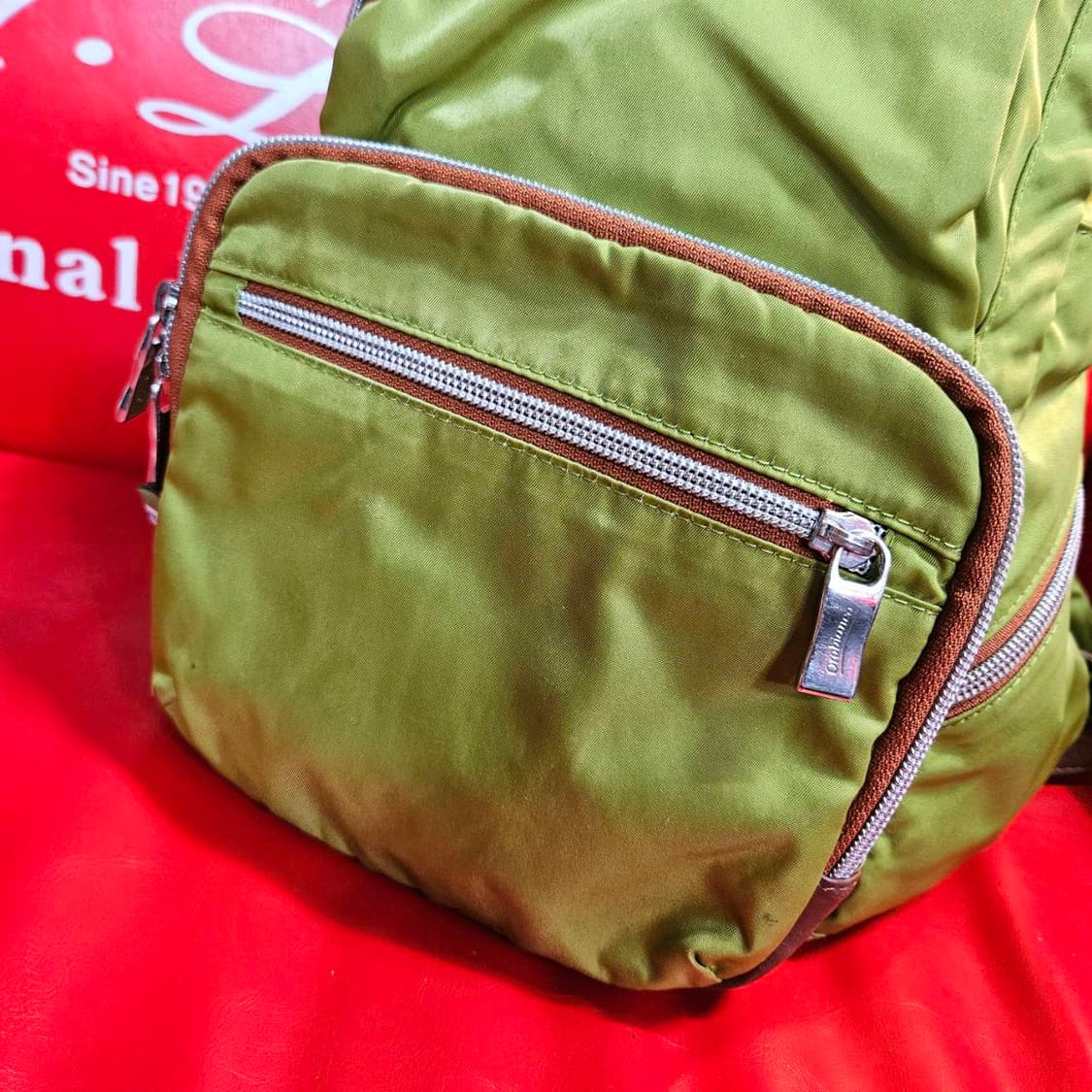 오로비앙코 in Italy 그린 나일론 미니 백팩
 상품이미지4