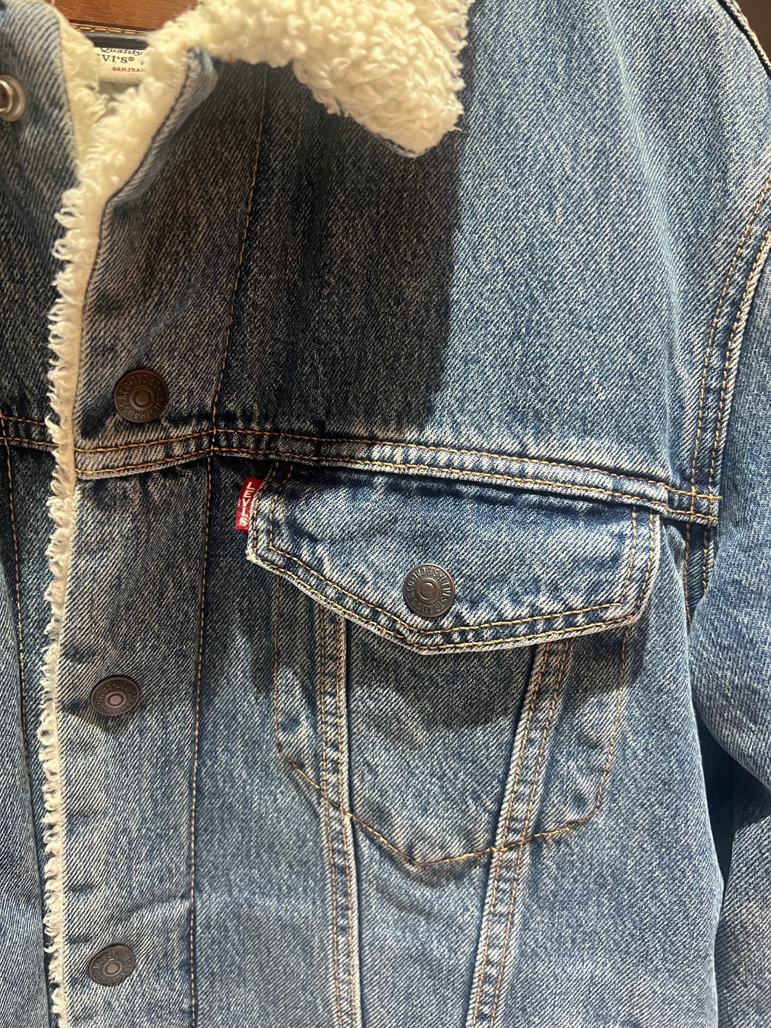 리바이스 / 프리미엄 라인 빅e 쉐르파 데님 청 자켓/s 상품이미지4