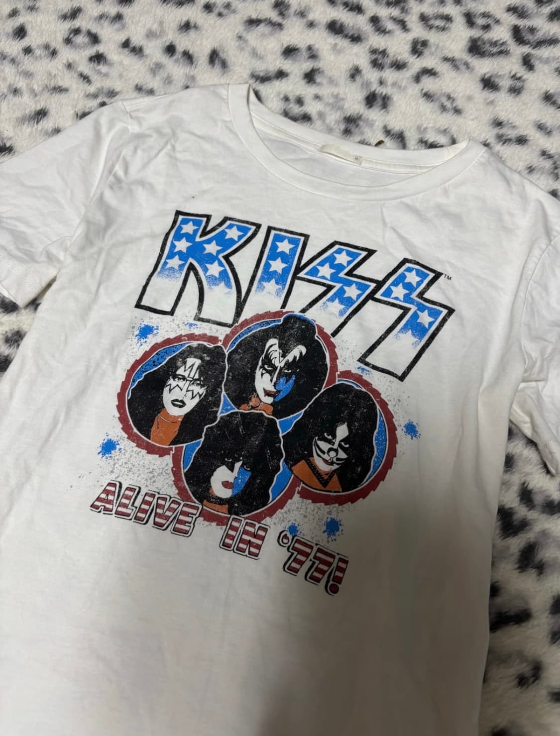 Unknown kiss print Band Tee 프린팅 티셔츠 상품이미지1